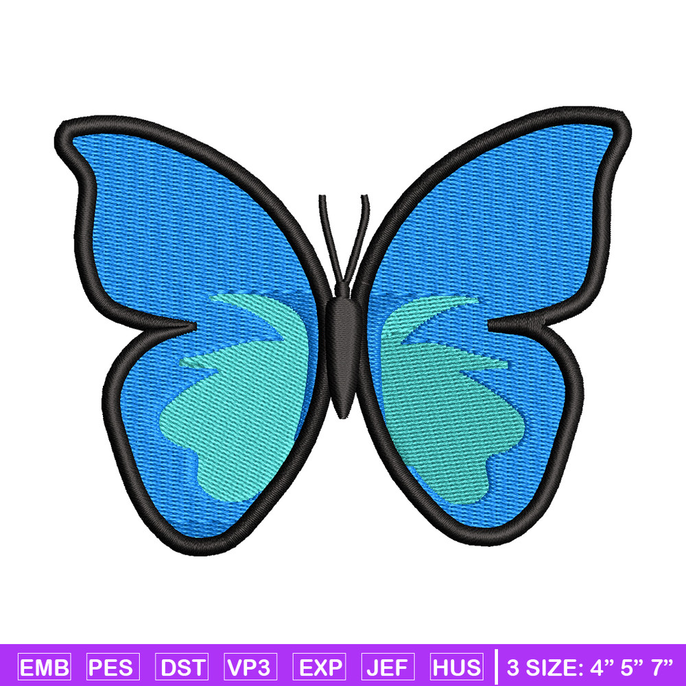 Blue Butterfly embroidery design, Blue Butterfly embroidery, logo design, embroidery file, logo shirt, Digital download..jpg