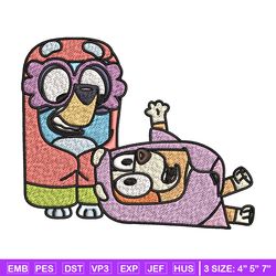 bluey bingo embroidery design, bluey bingo embroidery, embroidery file, cartoon design, cartoon shirt