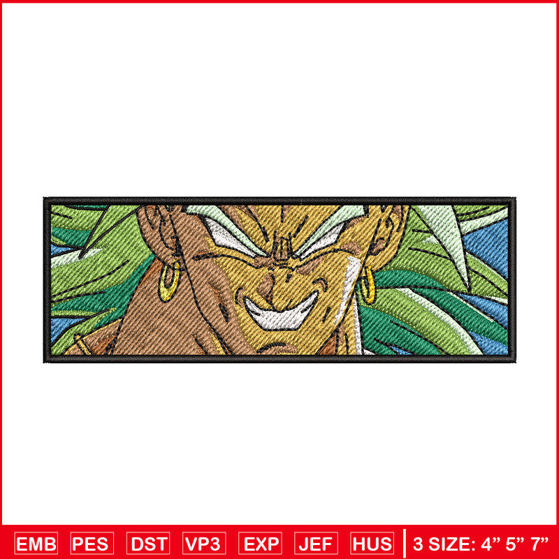 Broly box embroidery design, Dragonball embroidery, Anime design, Embroidery shirt, Embroidery file, Digital download 1.jpg