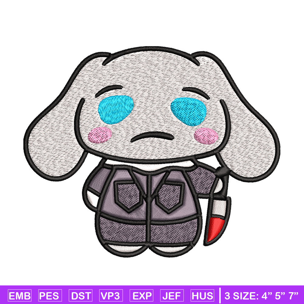 Bunny horror cartoon Embroidery design, Bunny horror Embroidery, logo design, Embroidery File, Instant download..jpg