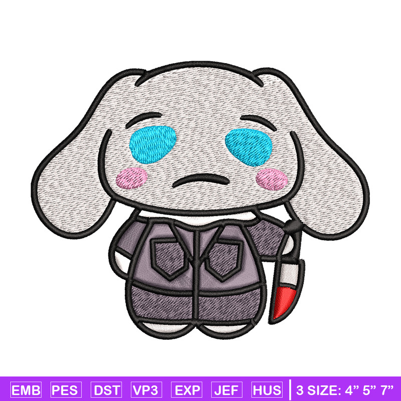 Bunny horror cartoon Embroidery design, Bunny horror Embroidery, logo design, Embroidery File, Instant download..jpg