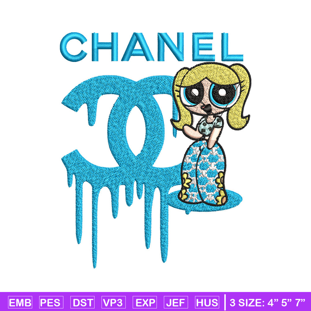 Chanel blue girl Embroidery Design, Chanel Embroidery, Brand Embroidery, Embroidery File, Logo shirt, Digital download.jpg