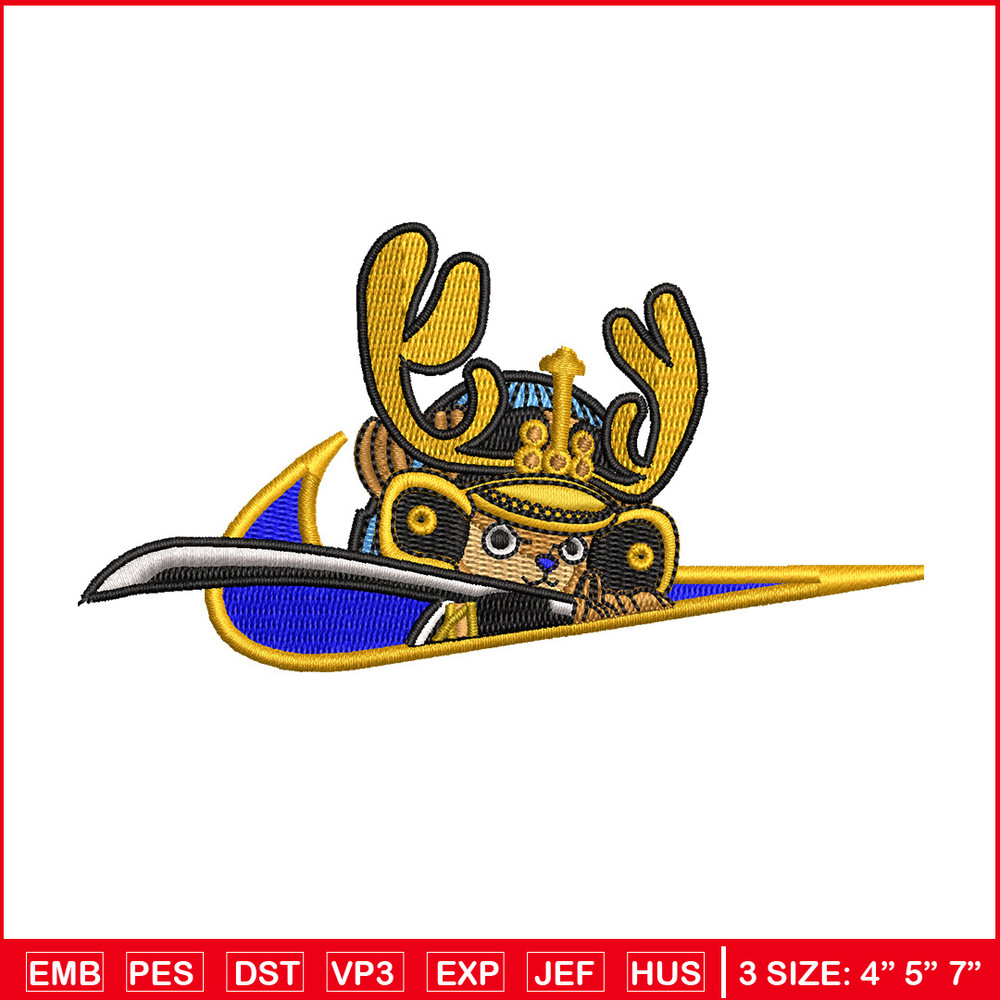 Chopper nike embroidery design, One piece embroidery, Nike design, Embroidery shirt, Embroidery file, Digital download 1.jpg