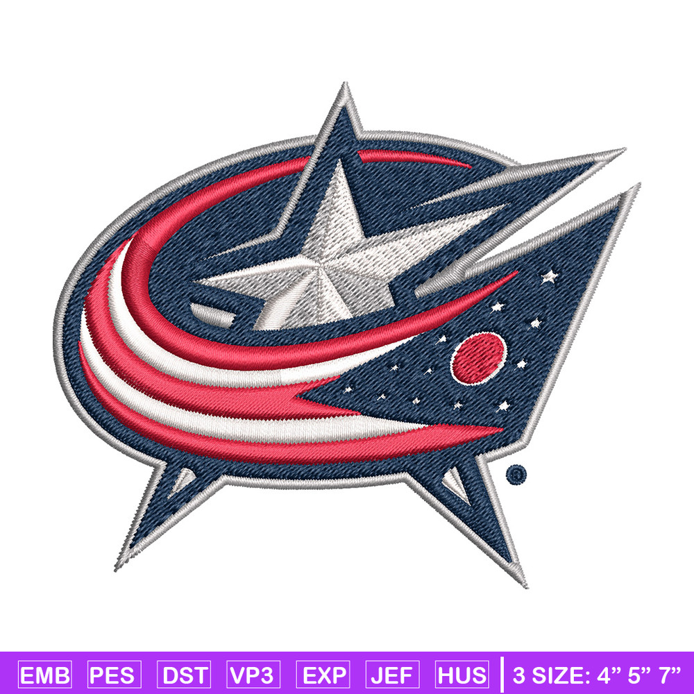 Columbus Blue Jackets logo Embroidery, NHL Embroidery, Sport embroidery, Logo Embroidery, NHL Embroidery design.jpg