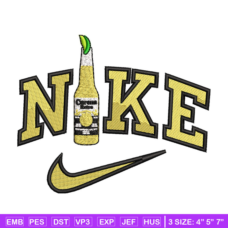 Corona x nike embroidery design, Nike embroidery, Embroidery file, Embroidery shirt, Emb design, Digital download.jpg