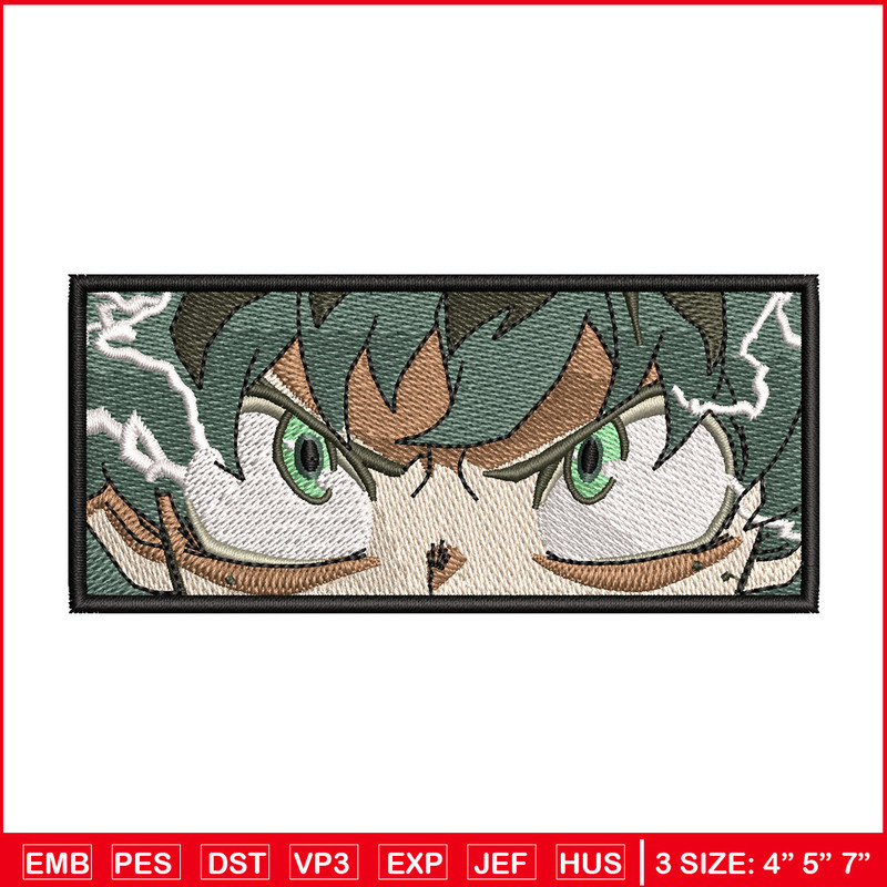 Deku eyes embroidery design, Mha embroidery, Anime design, Embroidery shirt, Embroidery file, Digital download 1.jpg