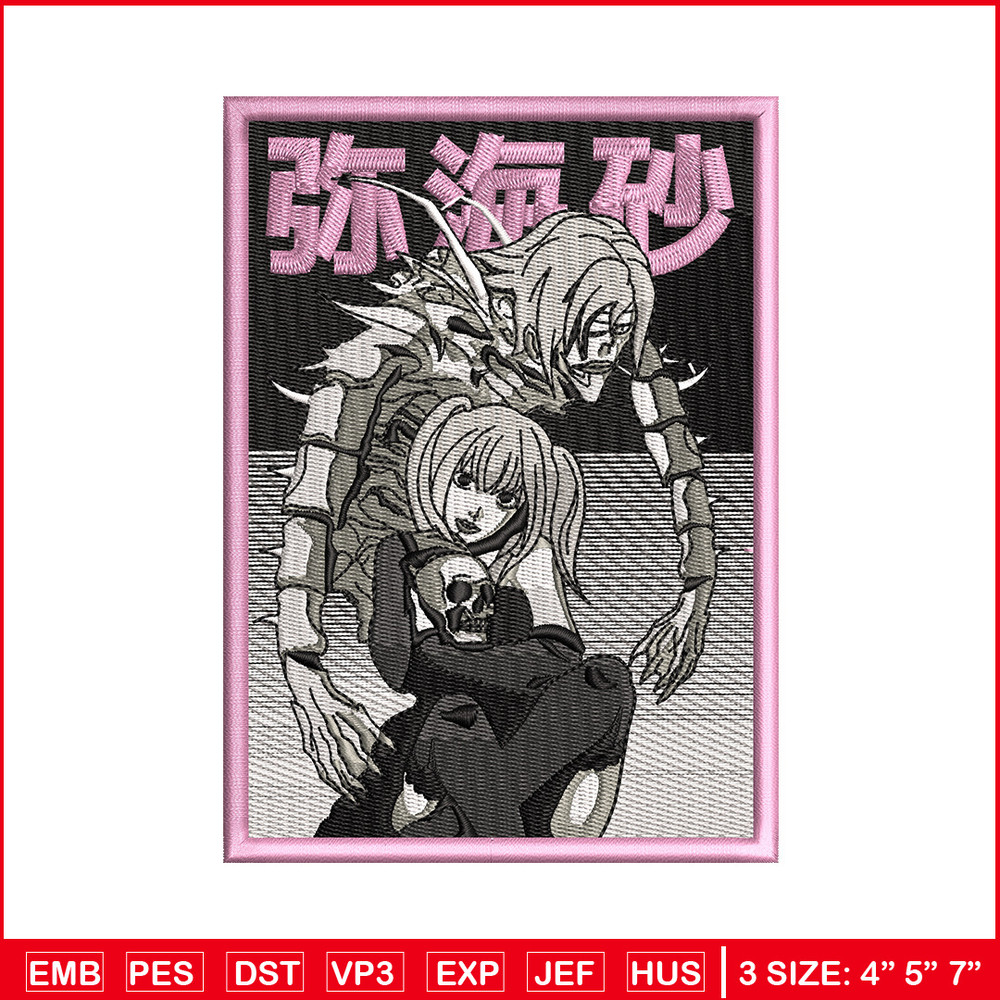 Demon rem embroidery design, Death note embroidery, Anime design, Embroidery shirt, Embroidery file, Digital download 1.jpg