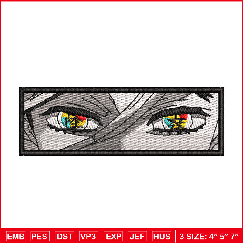 Douma eyes embroidery design, Douma embroidery, Anime design, Embroidery shirt, Embroidery file, Digital download 1.jpg