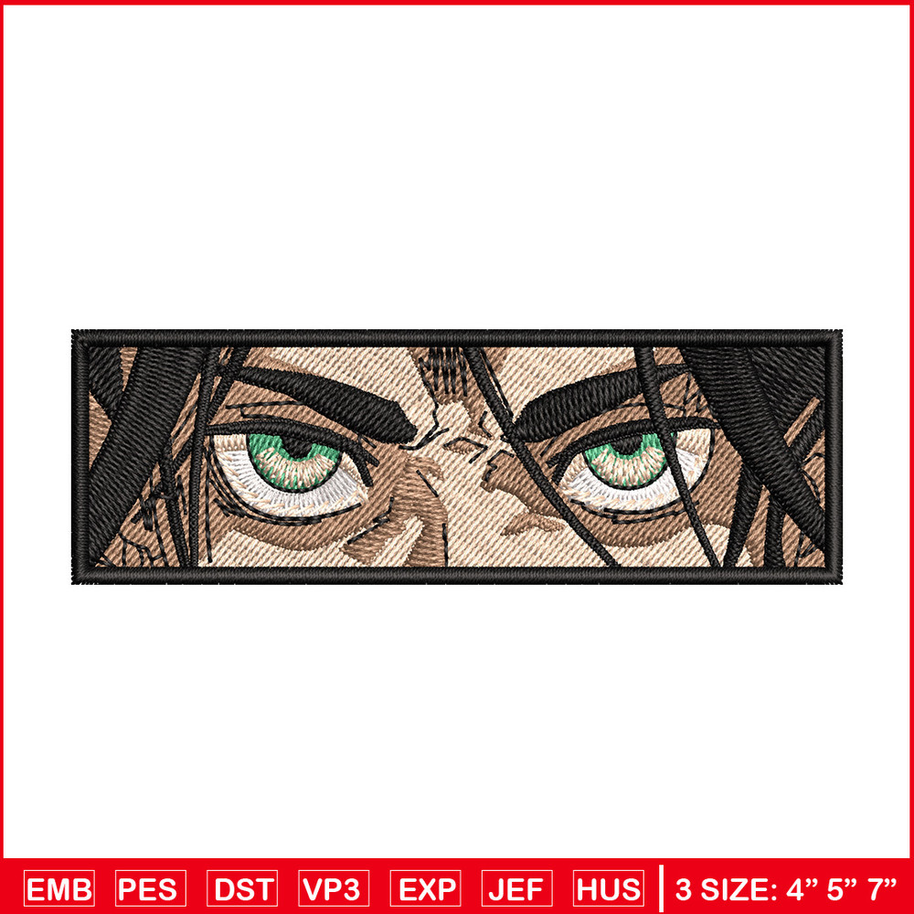 Eren eyes embroidery design, Aot embroidery, Anime design, Embroidery shirt, Embroidery file, Digital download.jpg