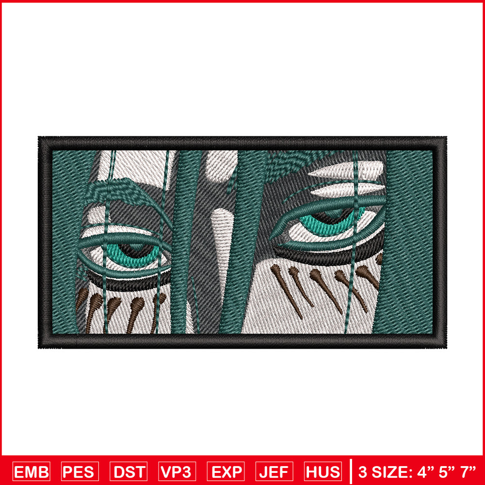Eren green eyes embroidery design, Aot embroidery, Anime design, Embroidery shirt, Embroidery file, Digital download 1.jpg