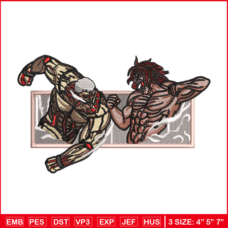 Eren x reiner embroidery design, Aot embroidery, Anime design, Embroidery shirt, Embroidery file, Digital download.zip.jpg