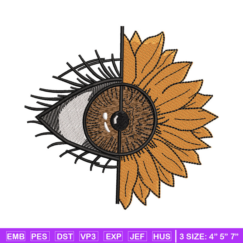 Flower eyes embroidery design, Flower embroidery, Embroidery file, Embroidery shirt, Emb design, Digital download.jpg