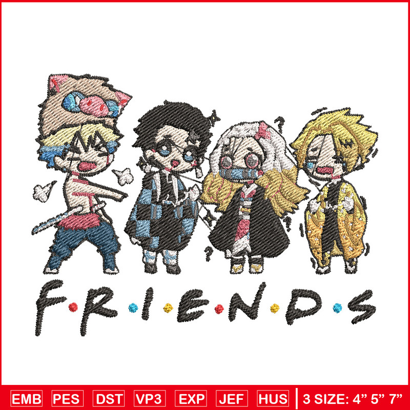 Friends tanjiro embroidery design, Tanjiro embroidery, Embroidery shirt, Embroidery file, Anime design, Digital download.jpg