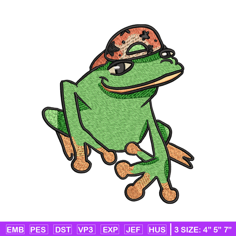 Frog boy embroidery design, Frog embroidery, Embroidery file, Embroidery shirt, Emb design, Digital download.jpg