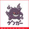 Gengar embroidery design, Pokemon embroidery, Anime design, Embroidery shirt, Embroidery file, Digital download.jpg