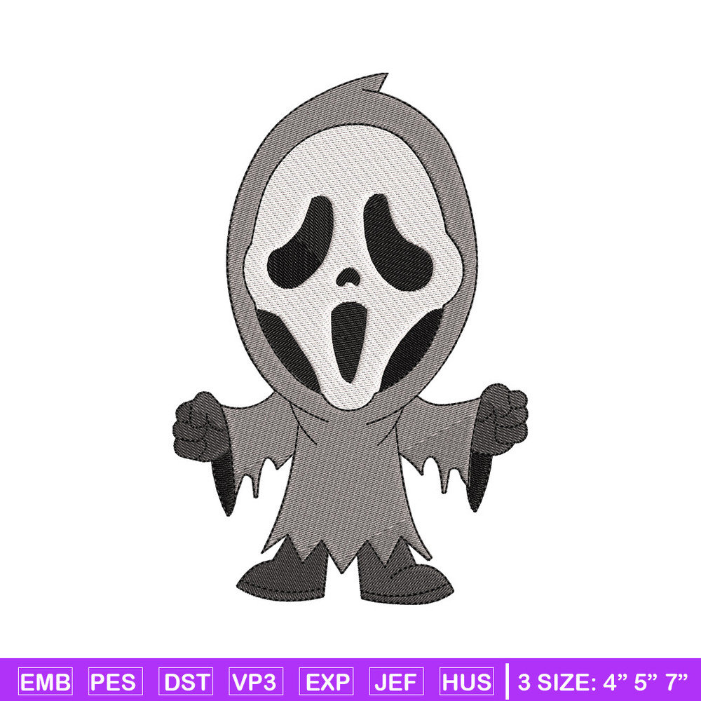 Ghost chibi embroidery design, Ghost embroidery, Emb design, Embroidery shirt, Embroidery file, Digital download.jpg