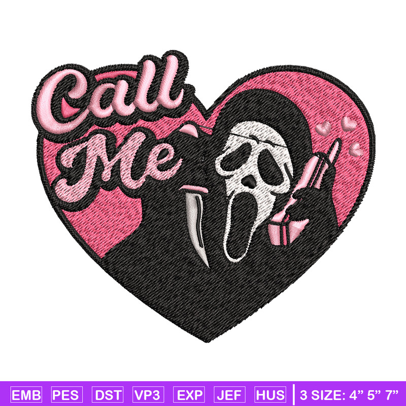 Ghostface Scream Embroidery design, Horror Embroidery, Embroidery File, logo design, logo shirt, Digital download..jpg