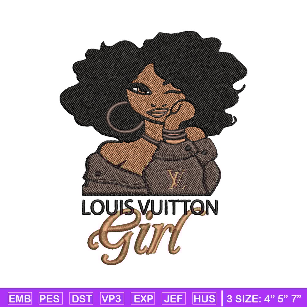 Girl loius vuitton Embroidery Design, LV Embroidery, Embroidery File, Brand Embroidery, Logo shirt, Digital download.jpg