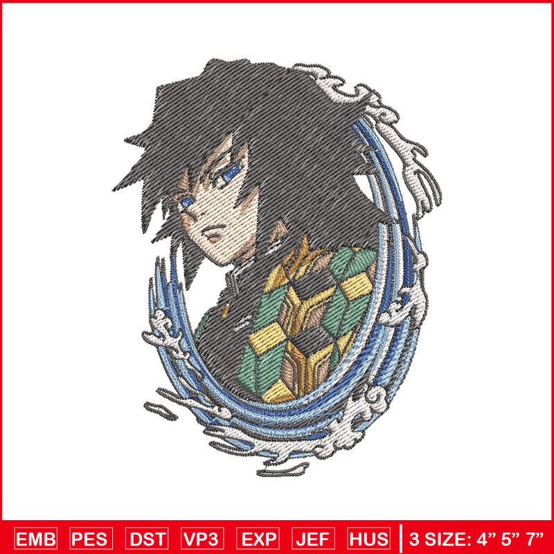 Giyu circle embroidery design, Giyu embroidery, Embroidery shirt, Embroidery file, Anime design, Digital download.jpg