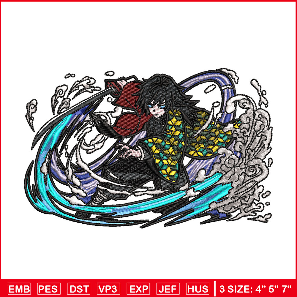 Giyu water embroidery design, Demon slayer embroidery, Anime design, Embroidery shirt, Embroidery file, Digital download.jpg