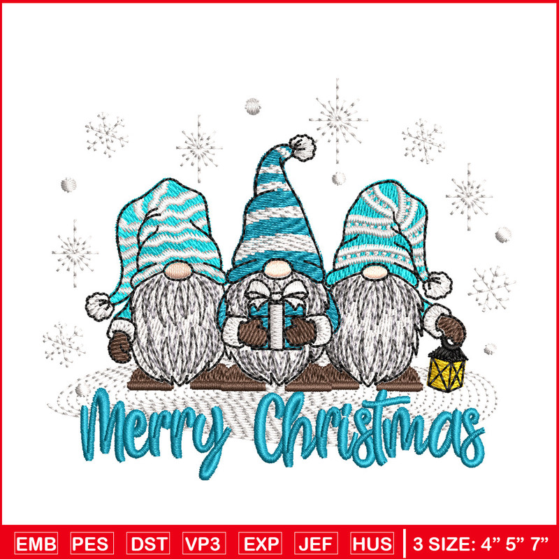Gnomes embroidery design, Chrismas embroidery, Embroidery shirt, Embroidery file, Anime design, Digital download 1.jpg