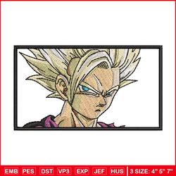 gohan ssj box embroidery design, dragonball embroidery, anime design, embroidery shirt, embroidery file