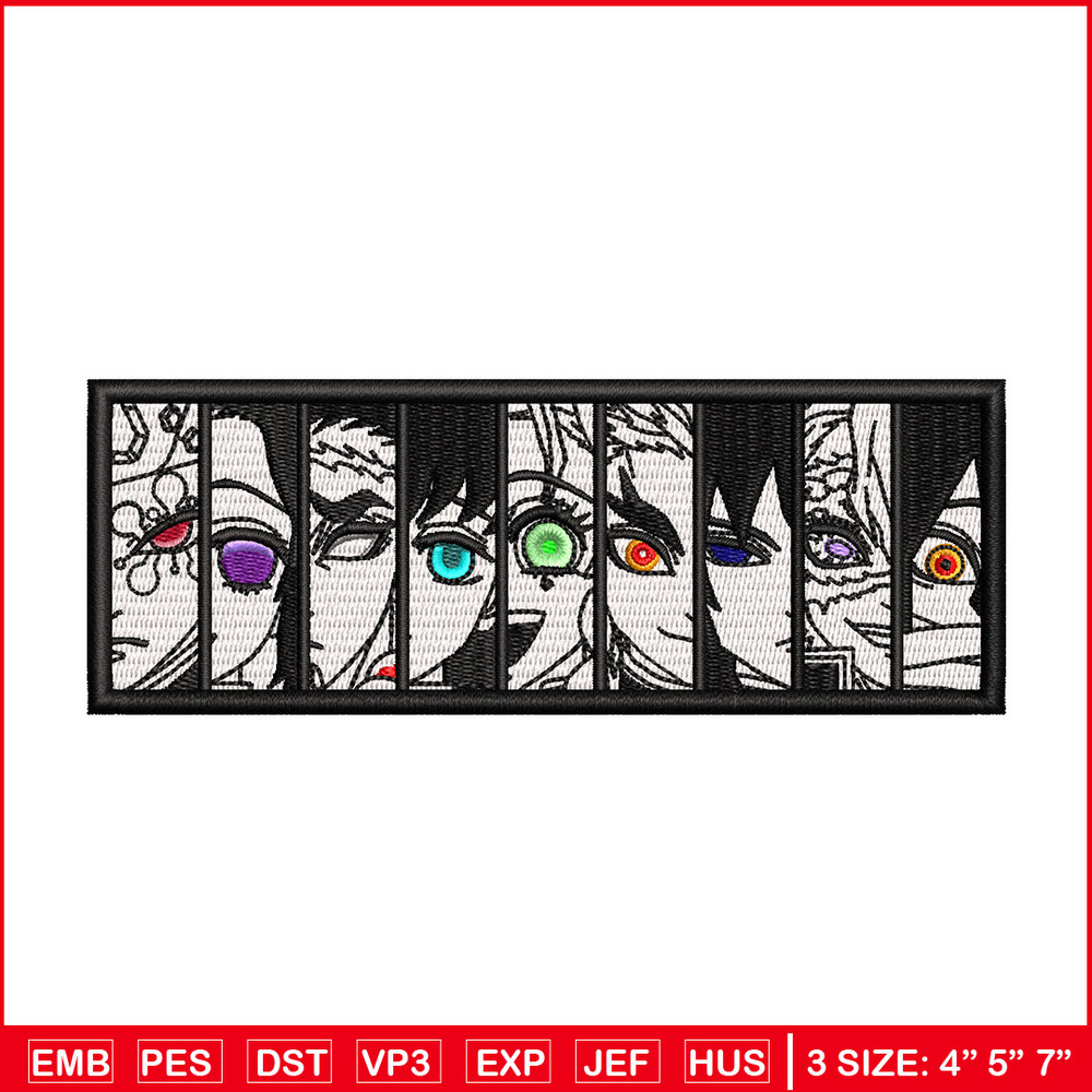 Hashira embroidery design, Demon slayer embroidery, Anime design, Embroidery shirt, Embroidery file, Digital download 1.jpg