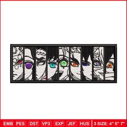 hashira embroidery design, demon slayer embroidery, anime design, embroidery shirt, embroidery file