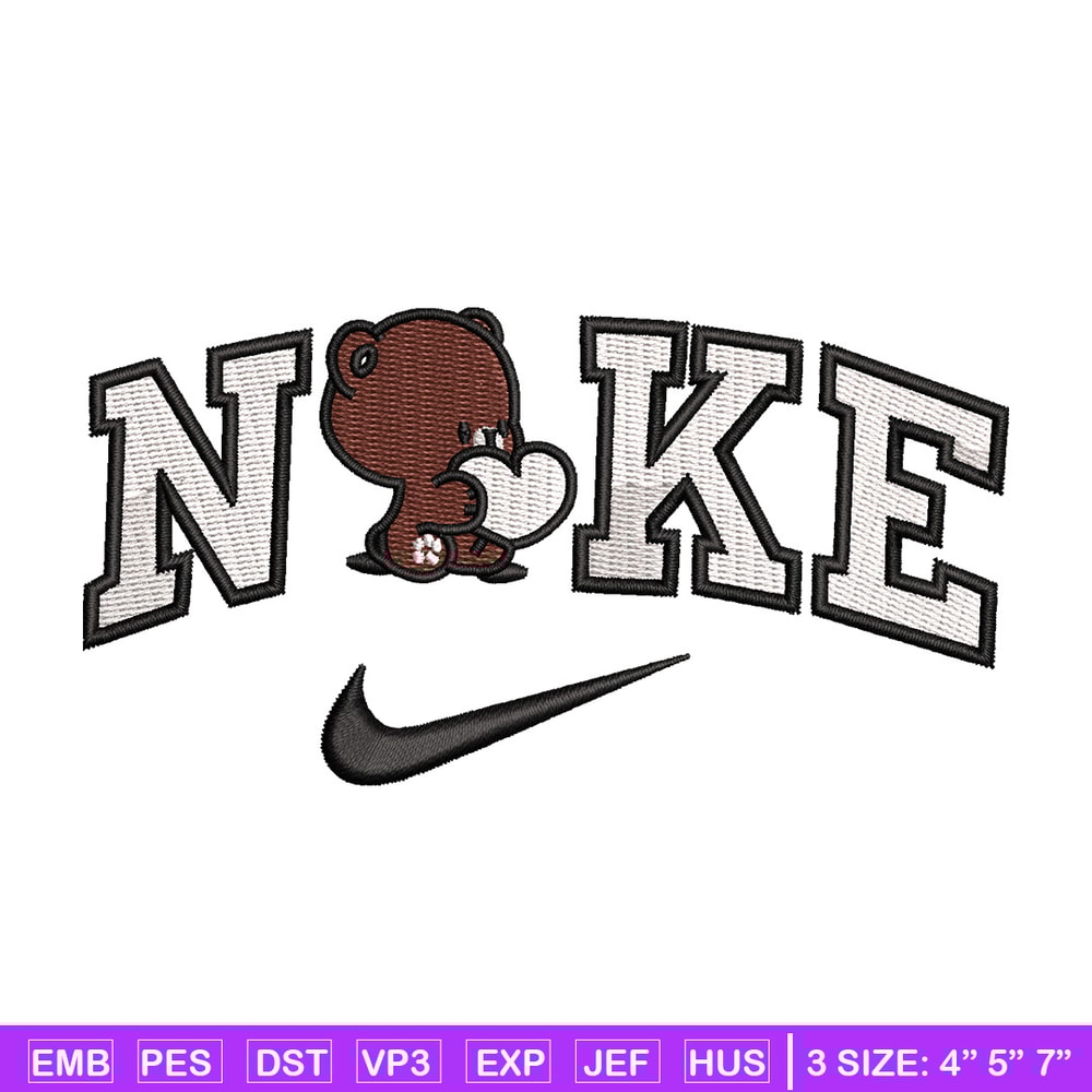 Heart bear nike embroidery design, Bear embroidery, Embroidery file, Embroidery shirt, Nike design, Digital download.jpg