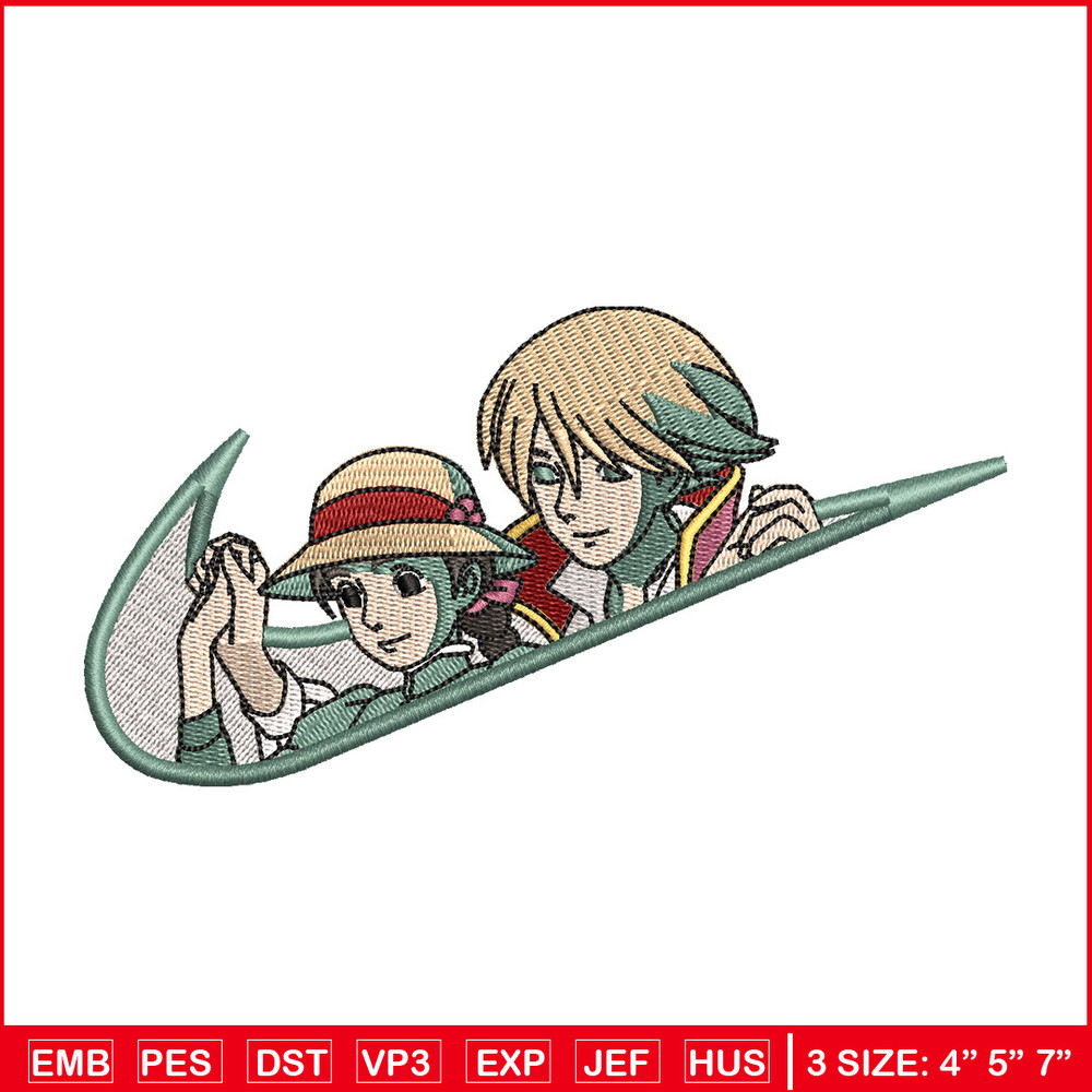 Howl nike embroidery design, Howl s moving embroidery, Nike design, Embroidery shirt, Embroidery file, Digital download 1.jpg