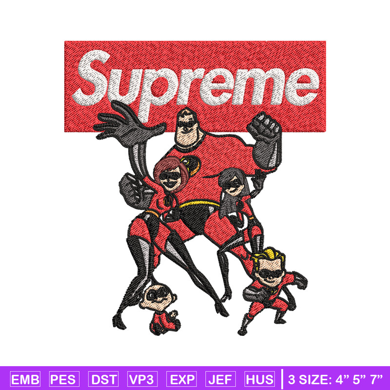 Incredibles supreme logo Embroidery design, supreme cartoon Embroidery, logo design, Embroidery File, Instant download..jpg