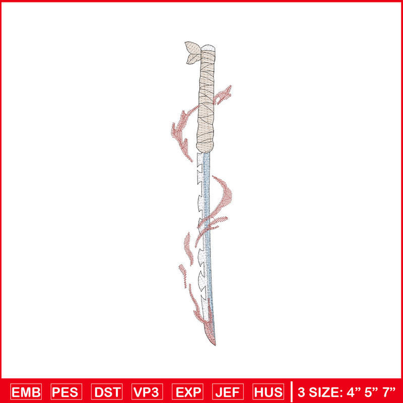 Inosuke sword embroidery design, Inosuke embroidery, Anime design, Embroidery shirt, Embroidery file,Digital download.jpg