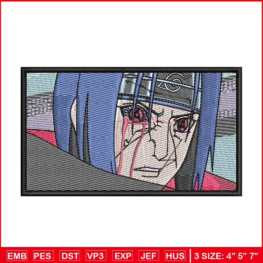 Itachi frame embroidery design, Naruto embroidery, Anime design, Embroidery shirt, Embroidery file, Digital download.jpg