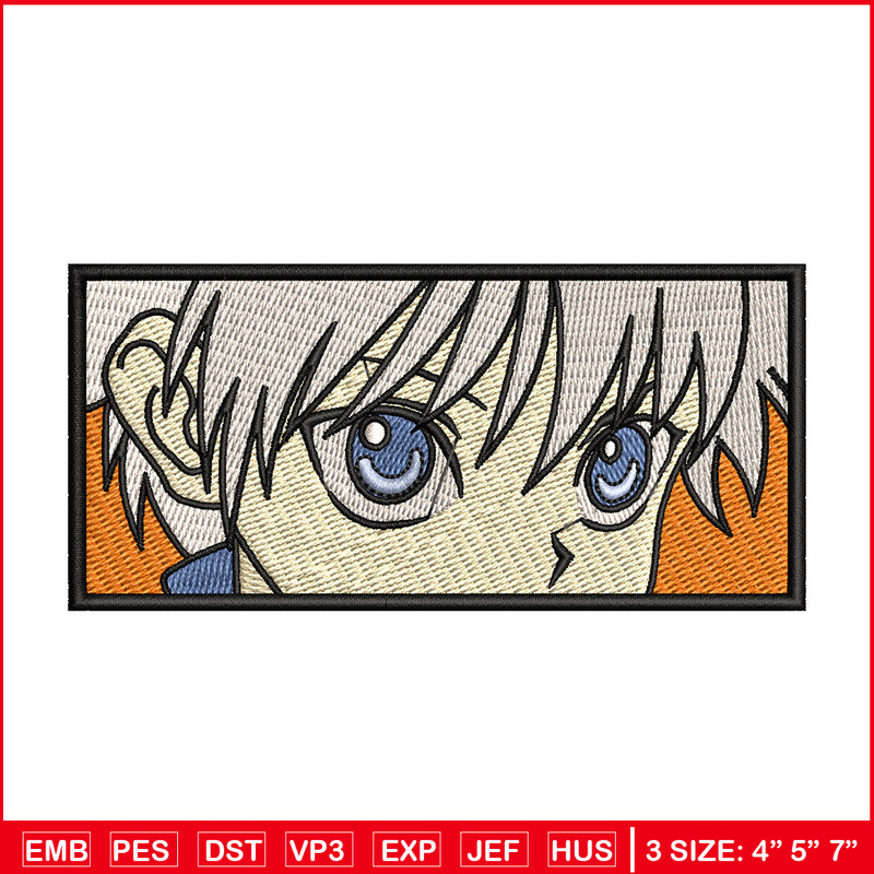 Killua eyes embroidery design, Hxh embroidery, Anime design, Embroidery shirt, Embroidery file, Digital download 1.jpg