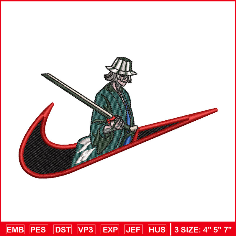 Kisuke swoosh embroidery design, Bleach embroidery, Nike design, Embroidery shirt, Embroidery file, Digital download.jpg