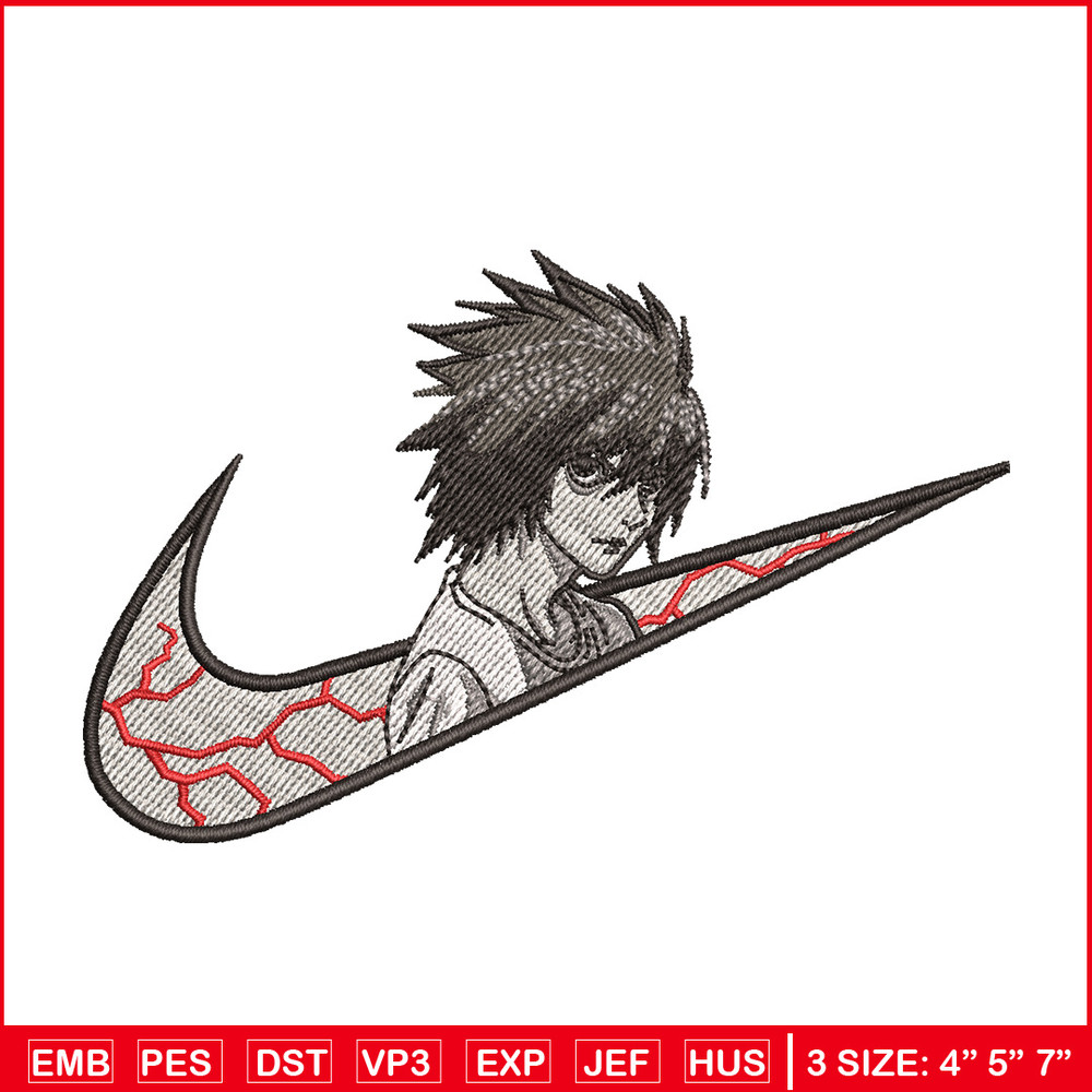 L x nike embroidery design, Death note embroidery, Nike design, Embroidery shirt, Embroidery file, Digital download.jpg
