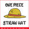 Luffy hat embroidery design, One piece embroidery, Anime design, Embroidery file, Embroidery shirt, Digital download 1.jpg