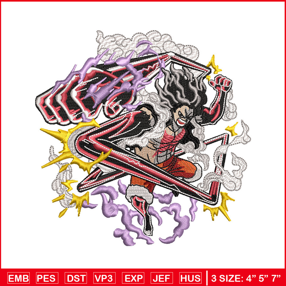 Luffy snake embroidery design, One piece embroidery, Anime design, Embroidery shirt, Embroidery file, Digital download 1.jpg