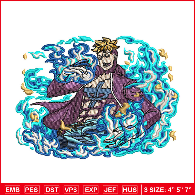 Marco embroidery design, One piece embroidery, Anime design, Embroidery shirt, Embroidery file, Digital download 1.jpg