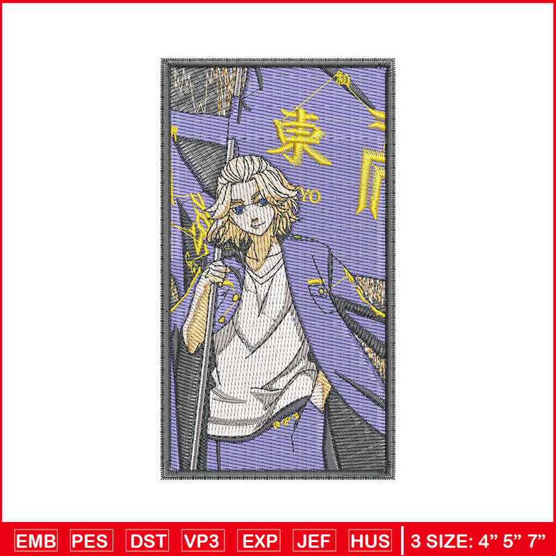 Mikey poster embroidery design, Mikey embroidery, Anime design, Embroidery file, Embroidery shirt, Digital download.jpg