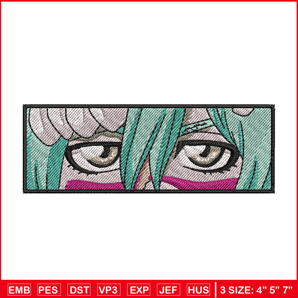 Nel tu eyes embroidery design, Bleach embroidery, Anime design, Embroidery shirt, Embroidery file, Digital download.jpg