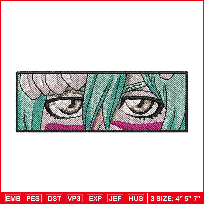 Nel tu eyes embroidery design, Bleach embroidery, Anime design, Embroidery shirt, Embroidery file, Digital download.jpg