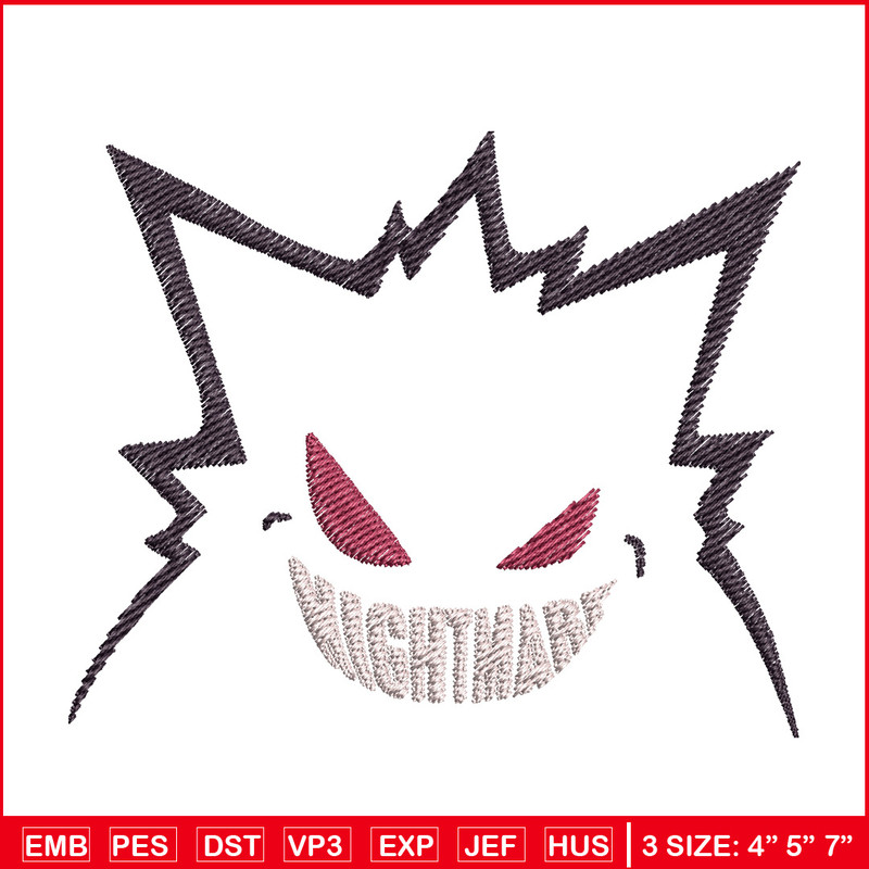 Nightmare embroidery design, Pokemon embroidery, Anime design, Embroidery file, Digital download, Embroidery shirt.jpg