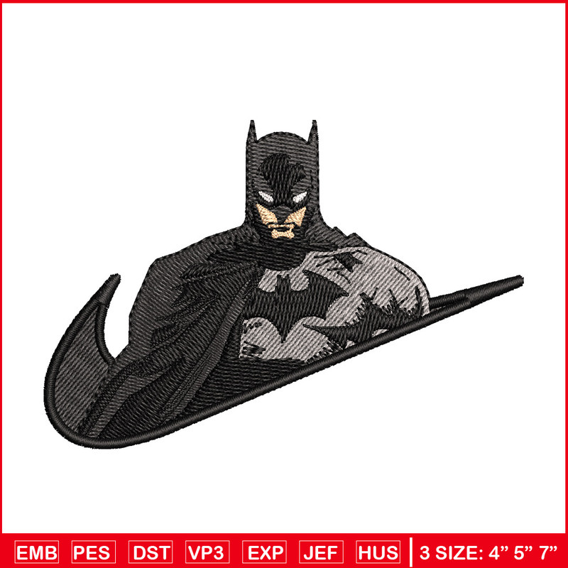 Nike batman embroidery design, Batman embroidery, Nike design, Embroidery shirt, Embroidery file, Digital download 1.jpg