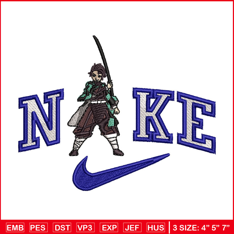 Nike tanjiro embroidery design, Nike embroidery, Anime design, Embroidery shirt, Embroidery file, Digital download 1.jpg
