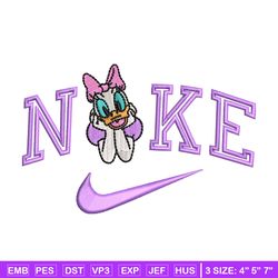 nike x daisy duck embroidery design, daisy embroidery, nike design, embroidery shirt, embroidery file