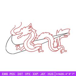 nike x dragon asian embroidery design, dragon embroidery, nike design,embroidery shirt,embroidery file