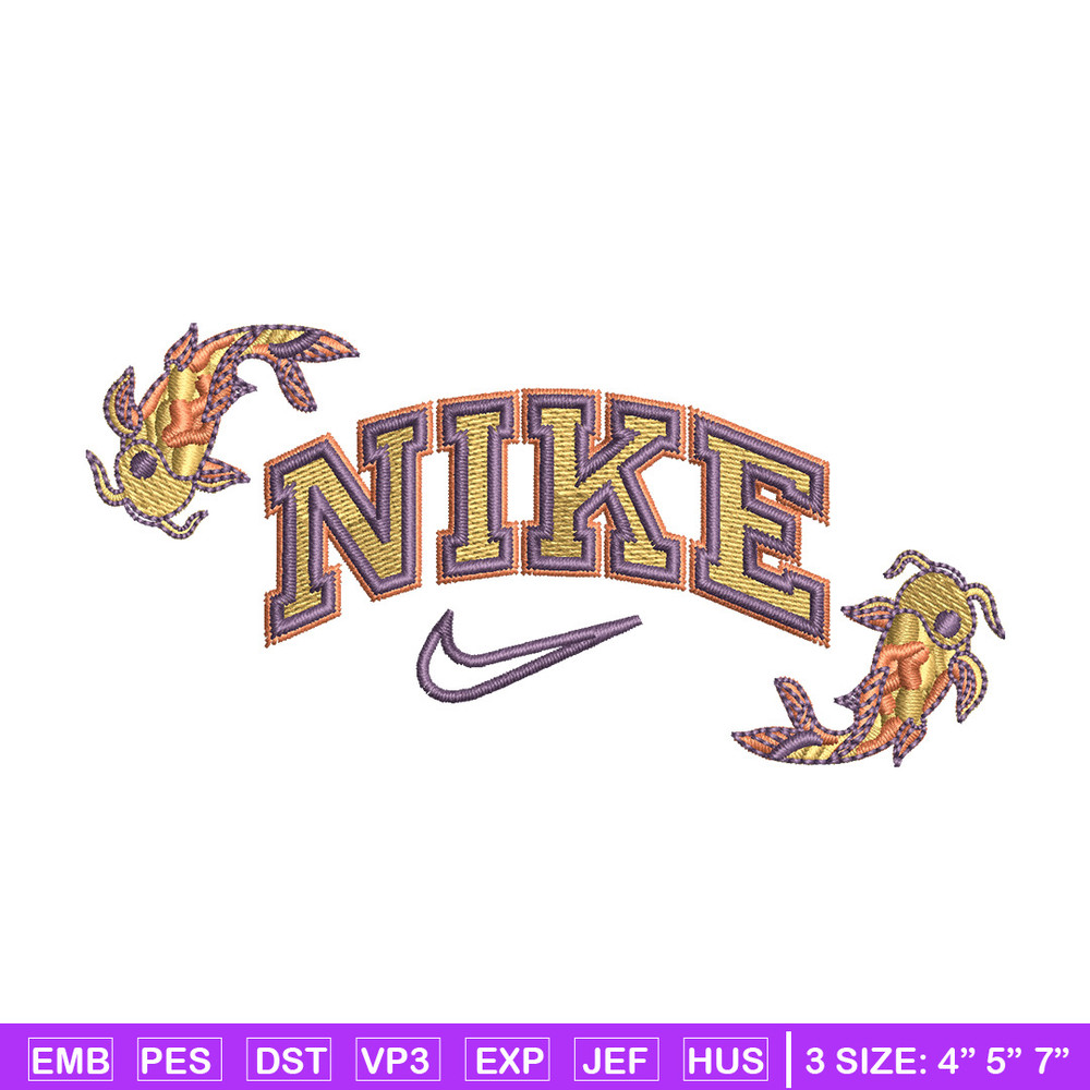 Nike x fish embroidery design, Fish embroidery, Nike design, Embroidery shirt, Embroidery file,Digital download.jpg