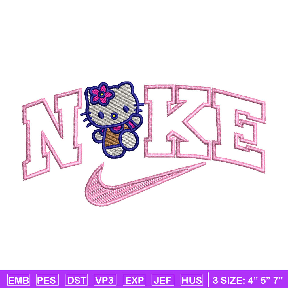 Nike x kitty embroidery design, Hello kitty embroidery, Nike design, Embroidery shirt, Embroidery file, Digital download.jpg