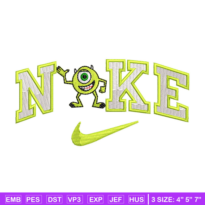 Nike x mike embroidery design, Disney embroidery, Nike design, Embroidery shirt, Embroidery file, Digital download.jpg
